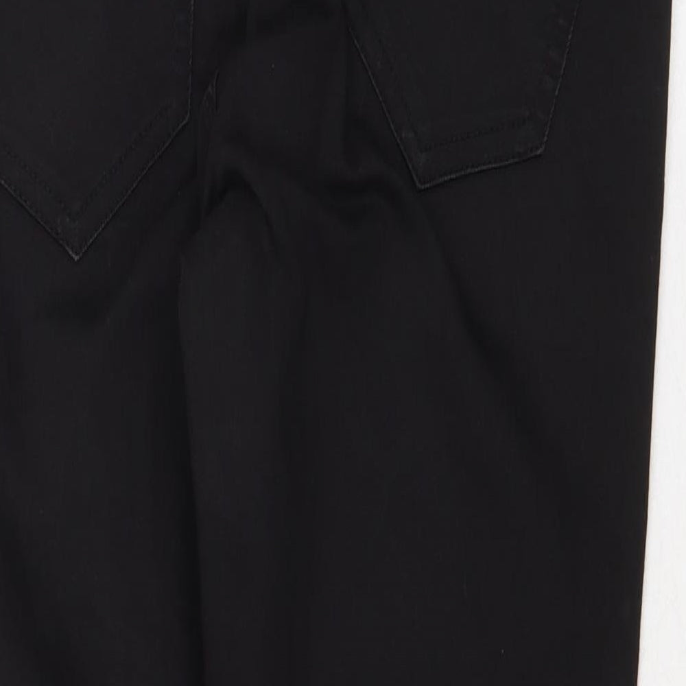 Boohoo Womens Black Cotton Straight Jeans Size 8 Regular