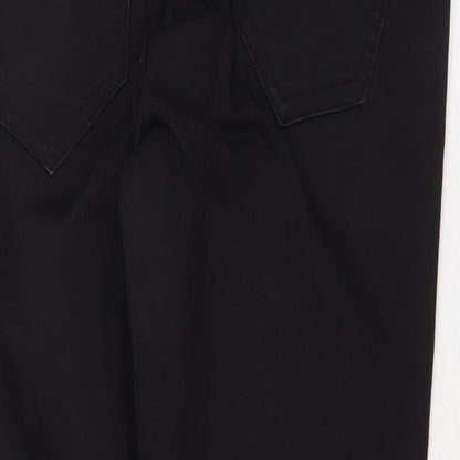 Boohoo Womens Black Cotton Straight Jeans Size 8 Regular