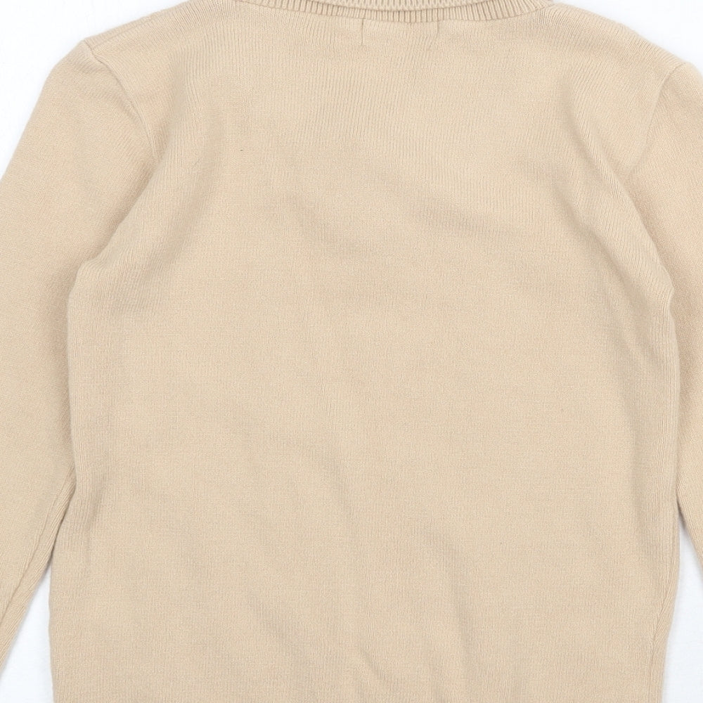 Womens UK Size S Pure & Natural Beige Pullover Jumper
