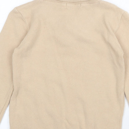Womens UK Size S Pure & Natural Beige Pullover Jumper