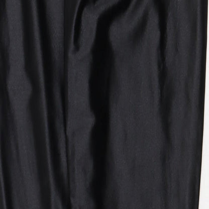 Scirocco Womens Black Nylon Trousers Size 12 Regular Zip - Faux Leather