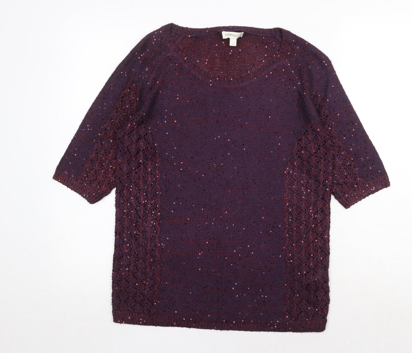 Womens UK Size S Monsoon Purple Pullover Jumper