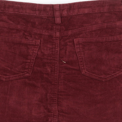 Ondigo Rein Womens Red Cotton Mini Skirt Size 28 in Zip