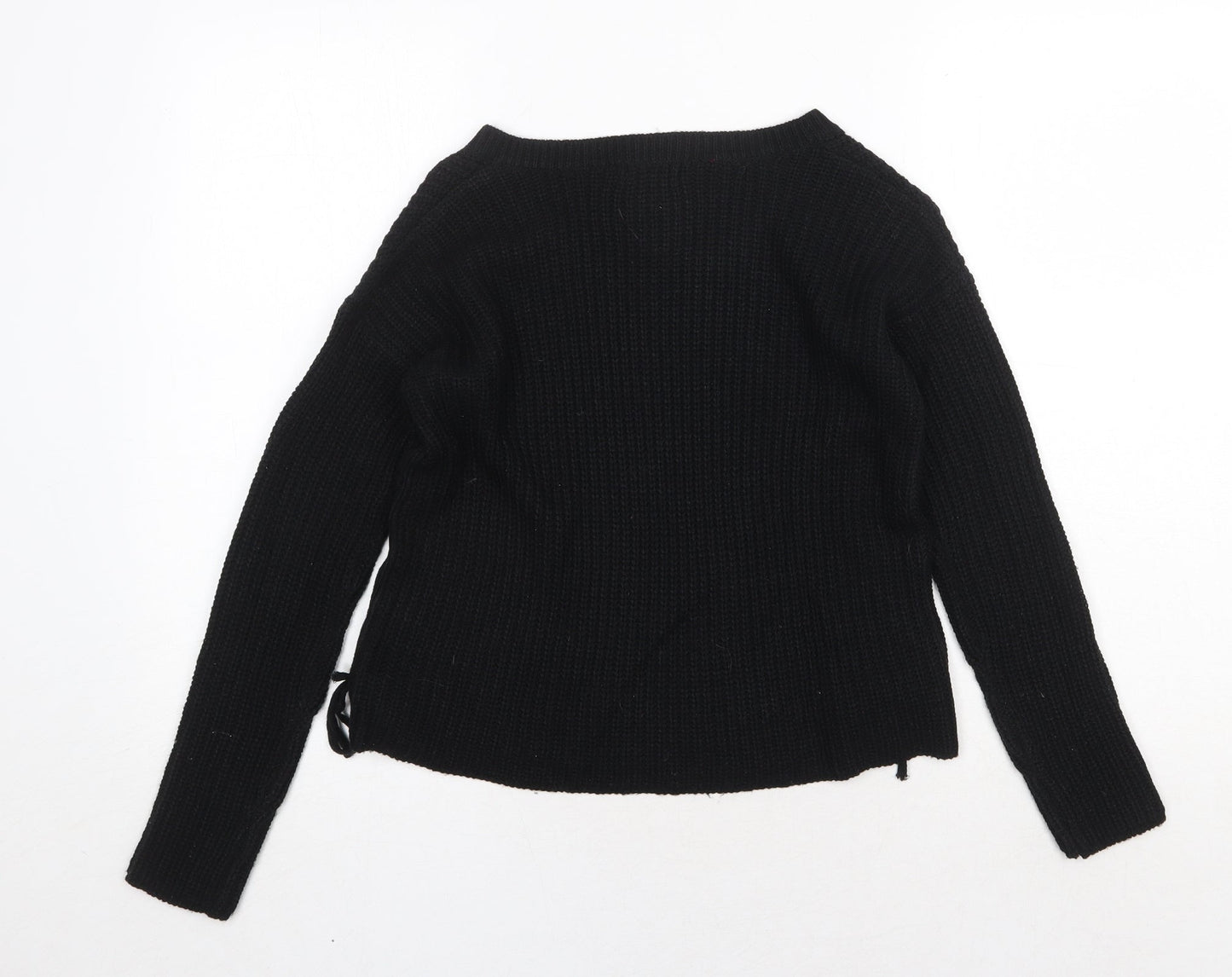 Womens UK Size M Poof Black Pullover Jumper
