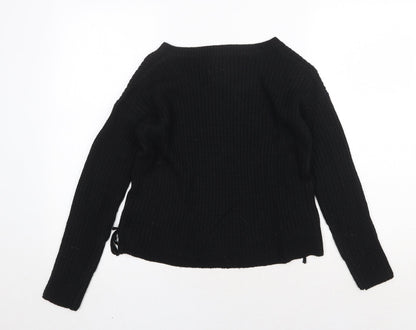 Womens UK Size M Poof Black Pullover Jumper