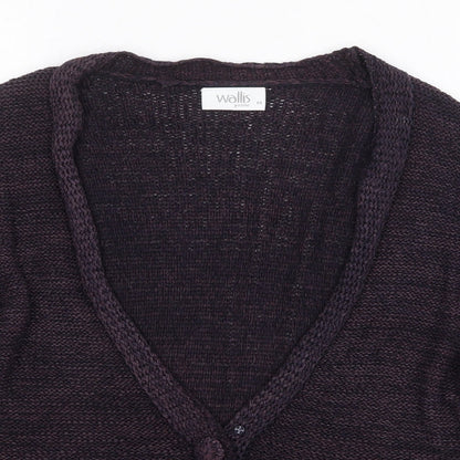 Womens UK Size M Wallis Purple Cardigan Jumper