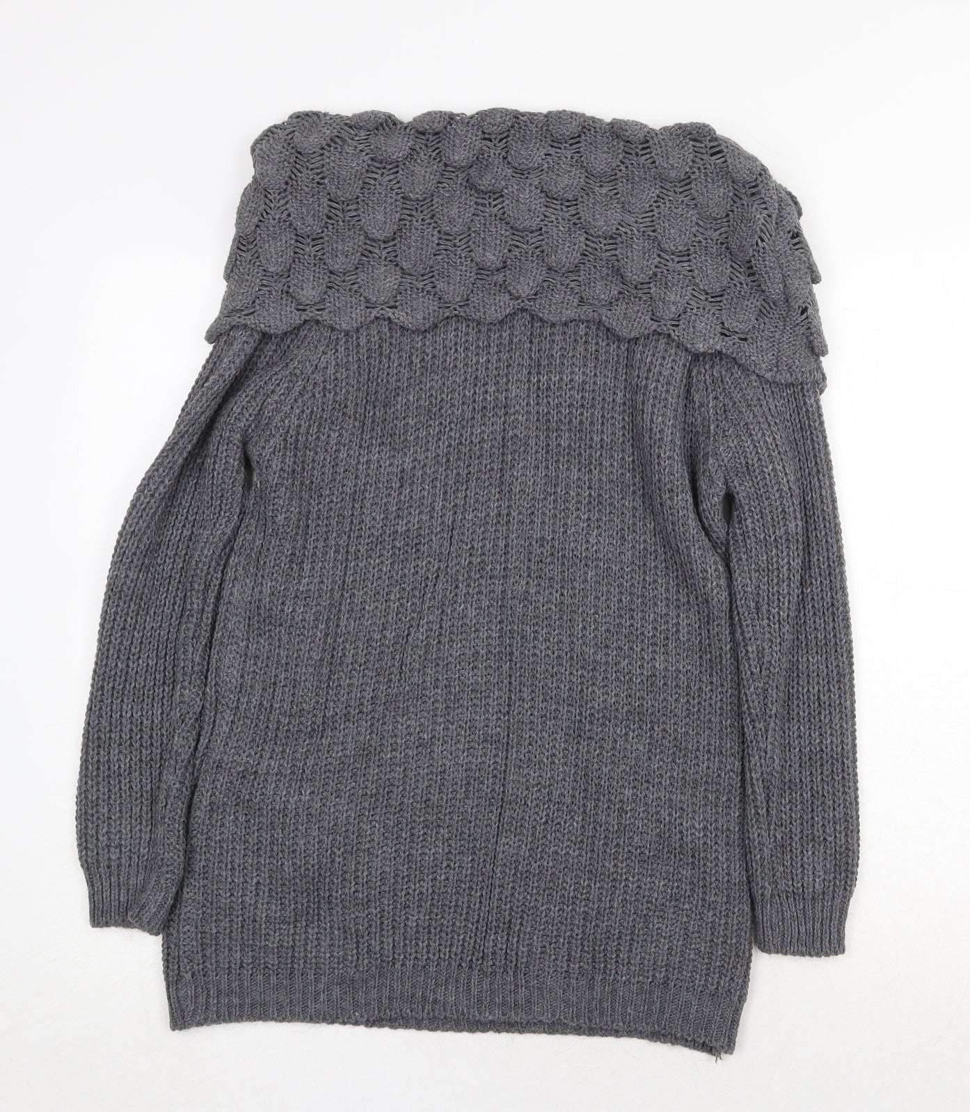 Womens UK Size M Quiz Grey Pullover Jumper