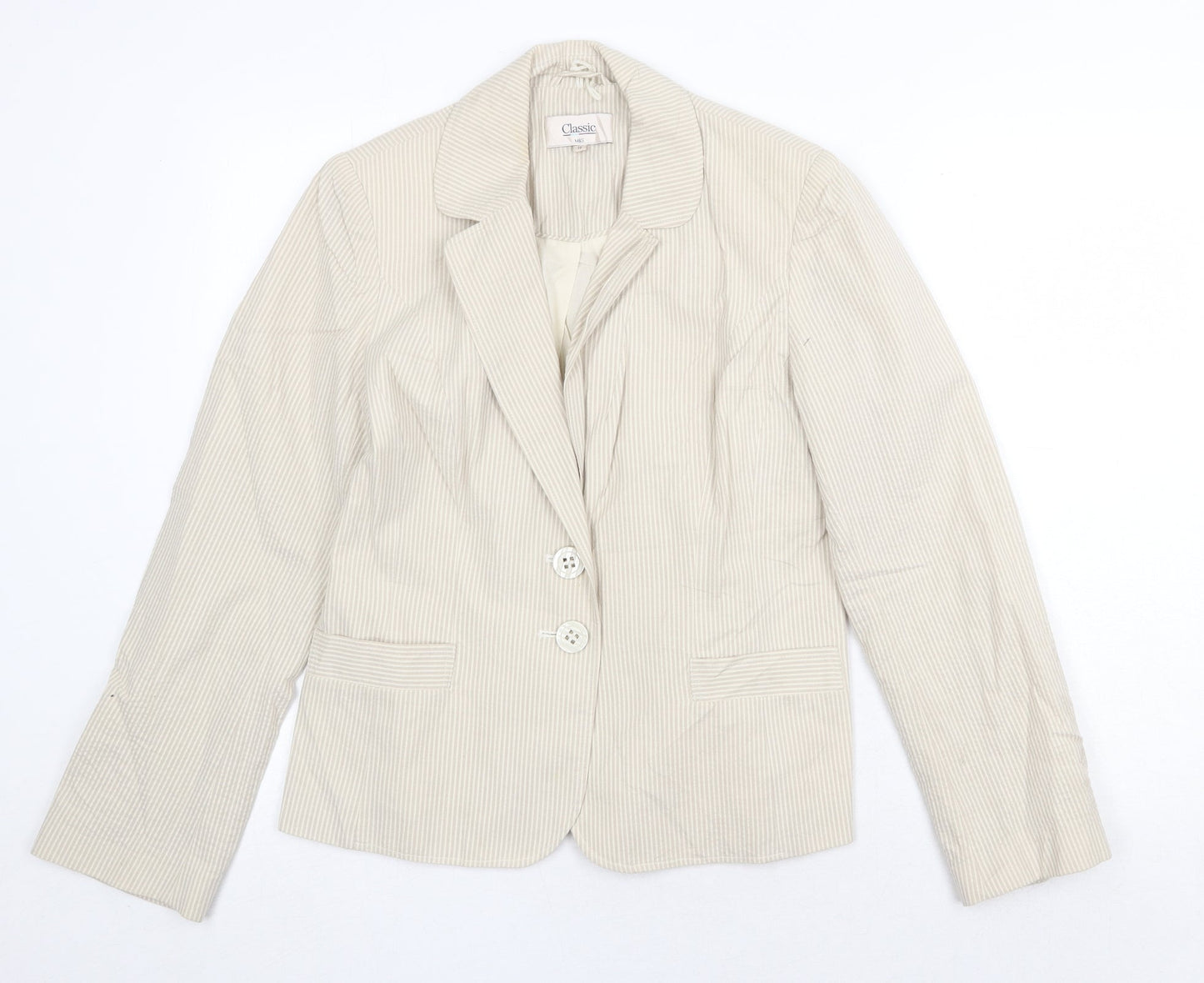 Womens UK Size 10 Marks and Spencer Beige Jacket