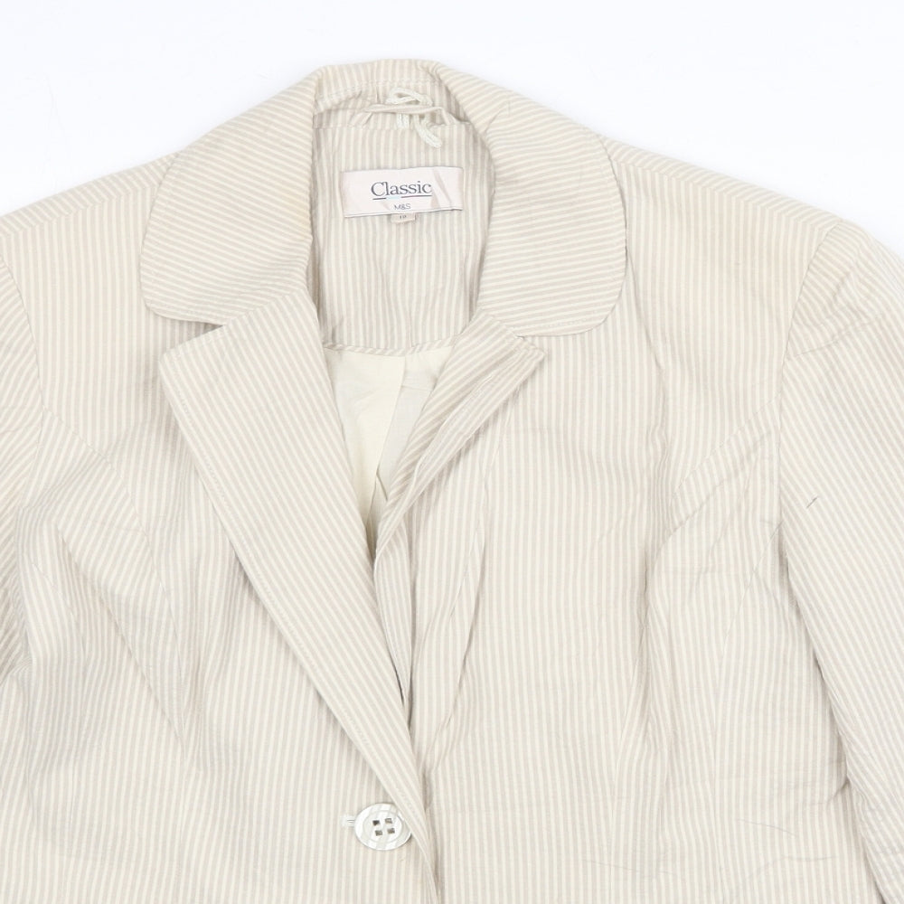 Womens UK Size 10 Marks and Spencer Beige Jacket
