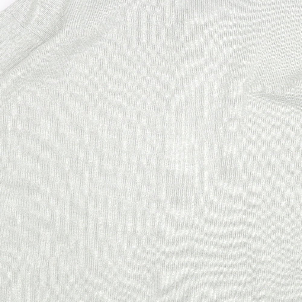 BHS Womens Green Round Neck Acrylic Cardigan Jumper Size 14