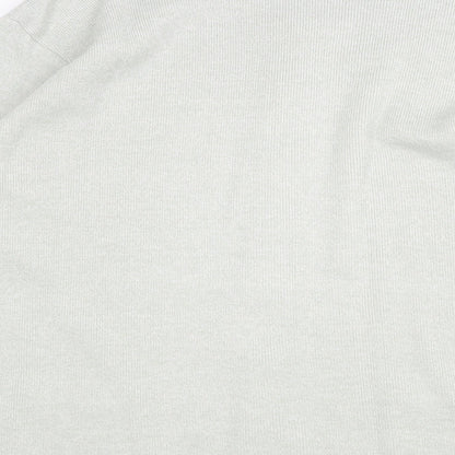 BHS Womens Green Round Neck Acrylic Cardigan Jumper Size 14