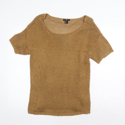 Womens UK Size S H&M Yellow Pullover Jumper