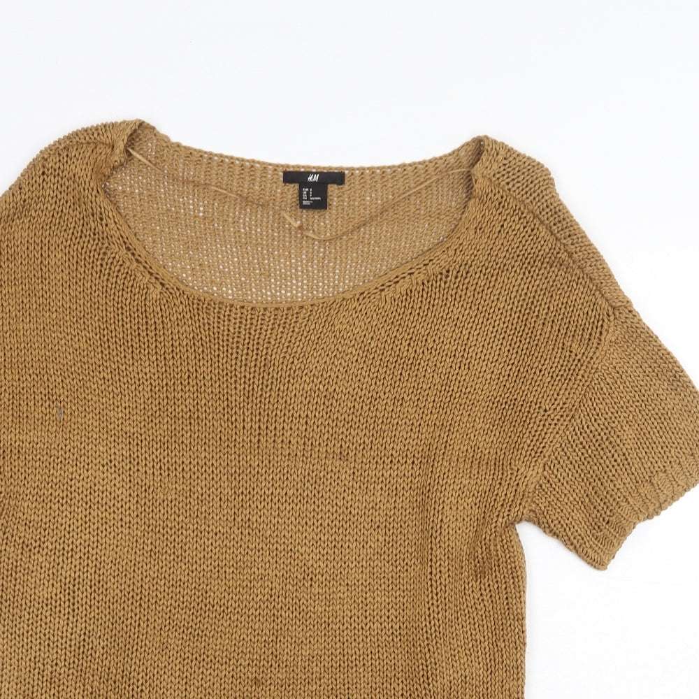 Womens UK Size S H&M Yellow Pullover Jumper