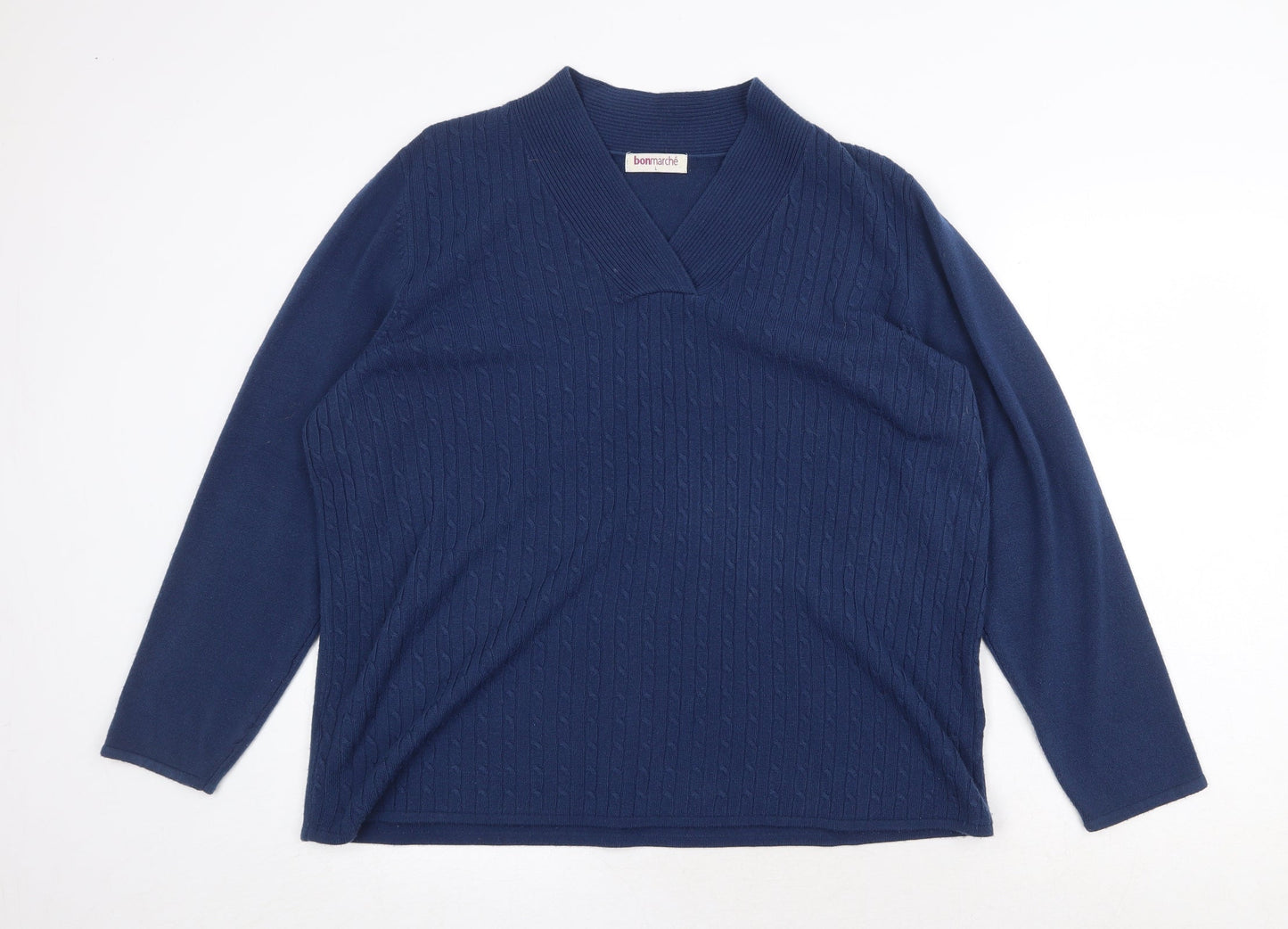 Womens UK Size L Bonmarché Blue Pullover Jumper