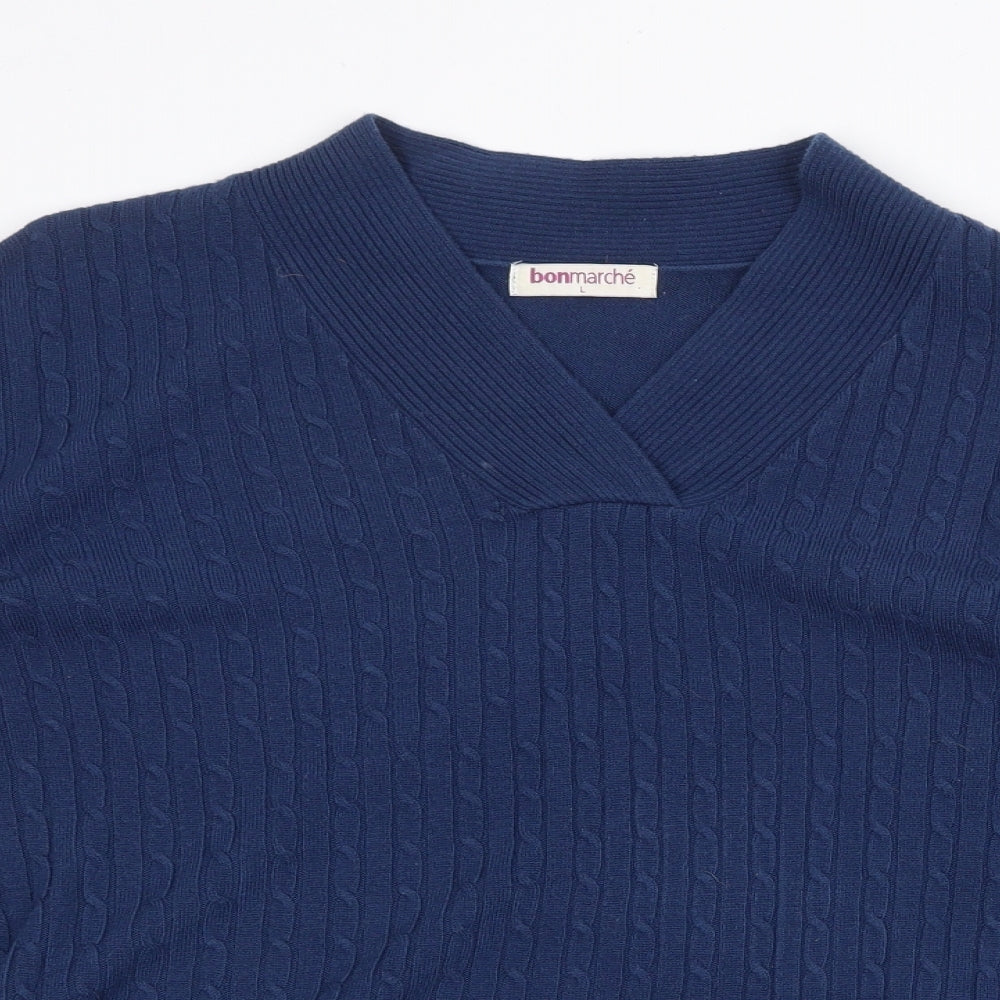 Womens UK Size L Bonmarché Blue Pullover Jumper