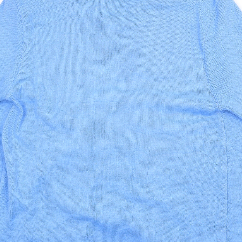 Womens UK Size S Glimpse Design Blue Cardigan Jumper