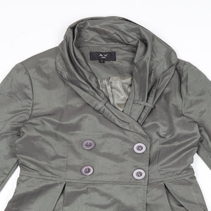 AX Paris Womens Grey Jacket Size 8 Button