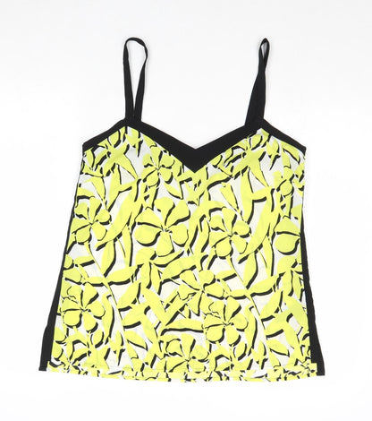 Womens UK Size 12 Principles Yellow Basic Tank