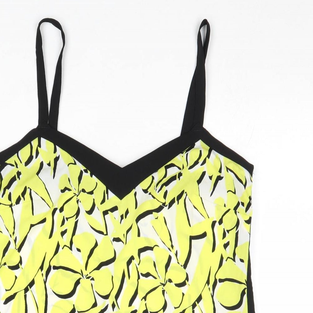 Womens UK Size 12 Principles Yellow Basic Tank