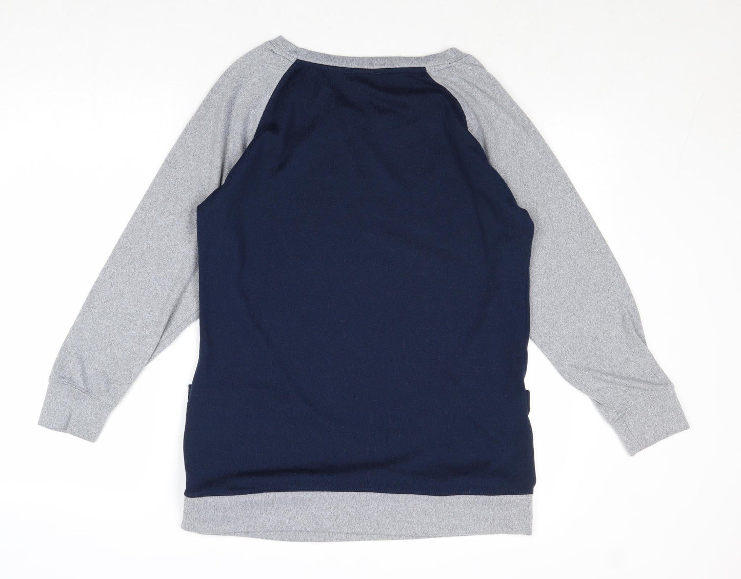 Arista Womens Blue Round Neck Polyester Pullover Jumper Size 10