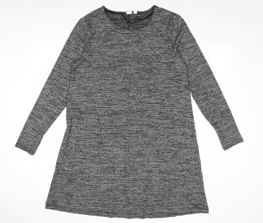 Gap Womens Silver Polyester Jumper Dress Size L Round Neck Pullover
