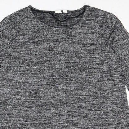 Gap Womens Silver Polyester Jumper Dress Size L Round Neck Pullover