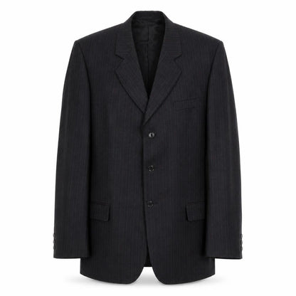 Ben Worsley Mens Black Striped Wool Jacket Suit Jacket Size 38 Regular