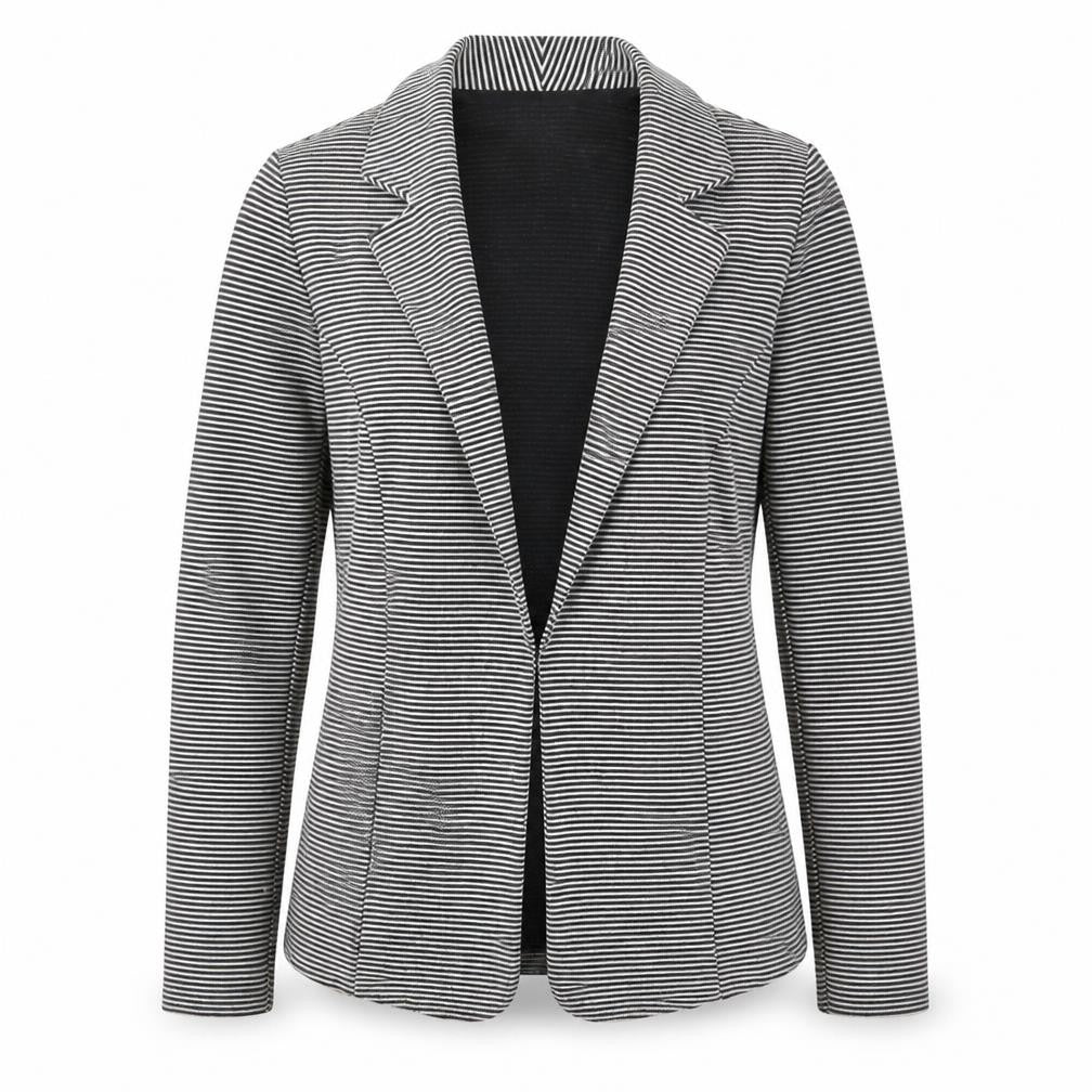 Next Womens Grey Striped Jacket Blazer Size 12