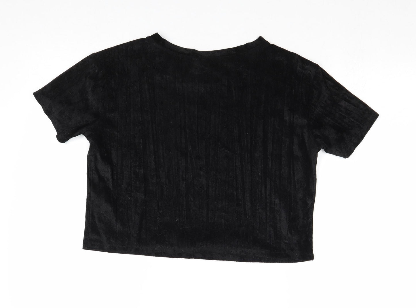Womens UK Size XS Divided by H&M Black Basic T-Shirt
