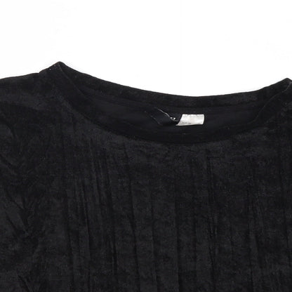 Womens UK Size XS Divided by H&M Black Basic T-Shirt