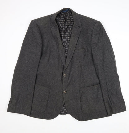 Mens UK Size 48 Burton Regular Grey Suit Jacket