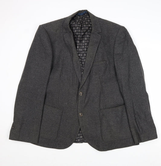 Mens UK Size 48 Burton Regular Grey Suit Jacket