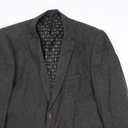 Mens UK Size 48 Burton Regular Grey Suit Jacket
