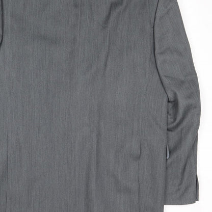 Fine Tailoring Mens Grey Polyester Jacket Suit Jacket Size 42 Regular