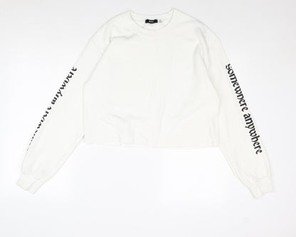 BDG Womens White Polyester Pullover Sweatshirt Size S Pullover - Size S-M Somewhere Anywhere