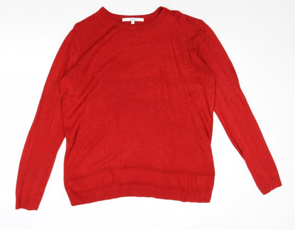 Womens UK Size XL Vida Vi Red Pullover Jumper