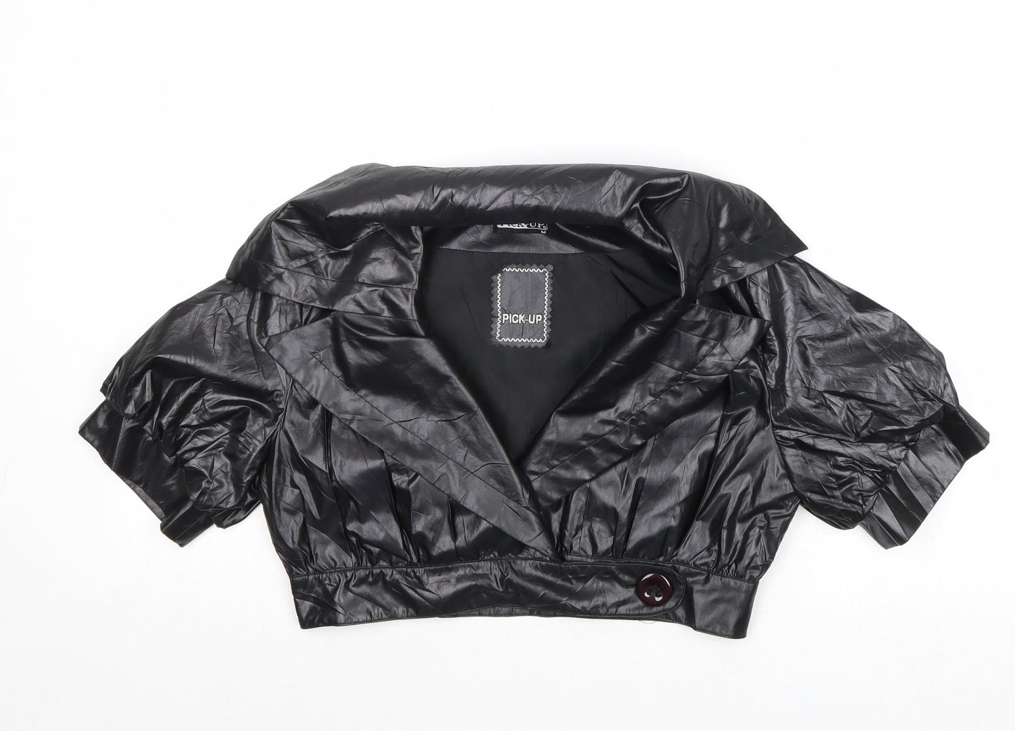 Pick Up Womens Black Jacket Blazer Size M Buckle