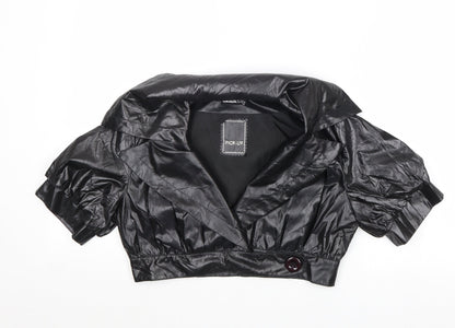 Pick Up Womens Black Jacket Blazer Size M Buckle