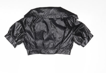 Pick Up Womens Black Jacket Blazer Size M Buckle