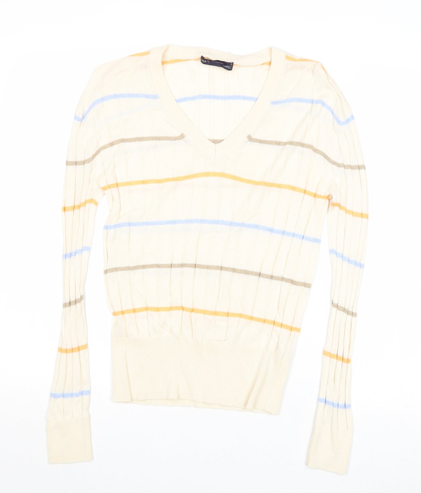Womens UK Size S Marks and Spencer Beige Pullover Jumper
