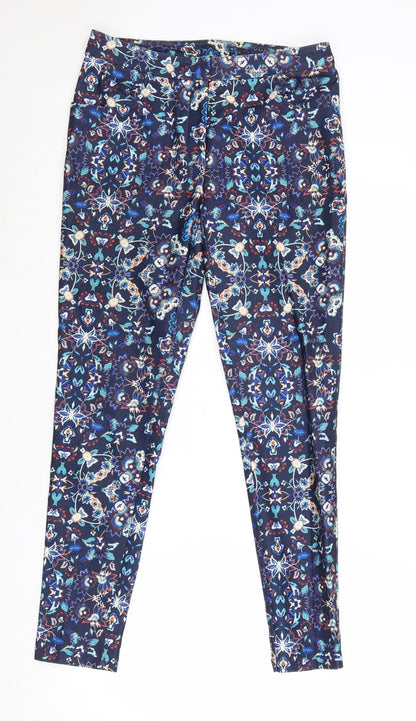 Womens UK Size 10 New Look Regular Fit Chino Blue Trousers