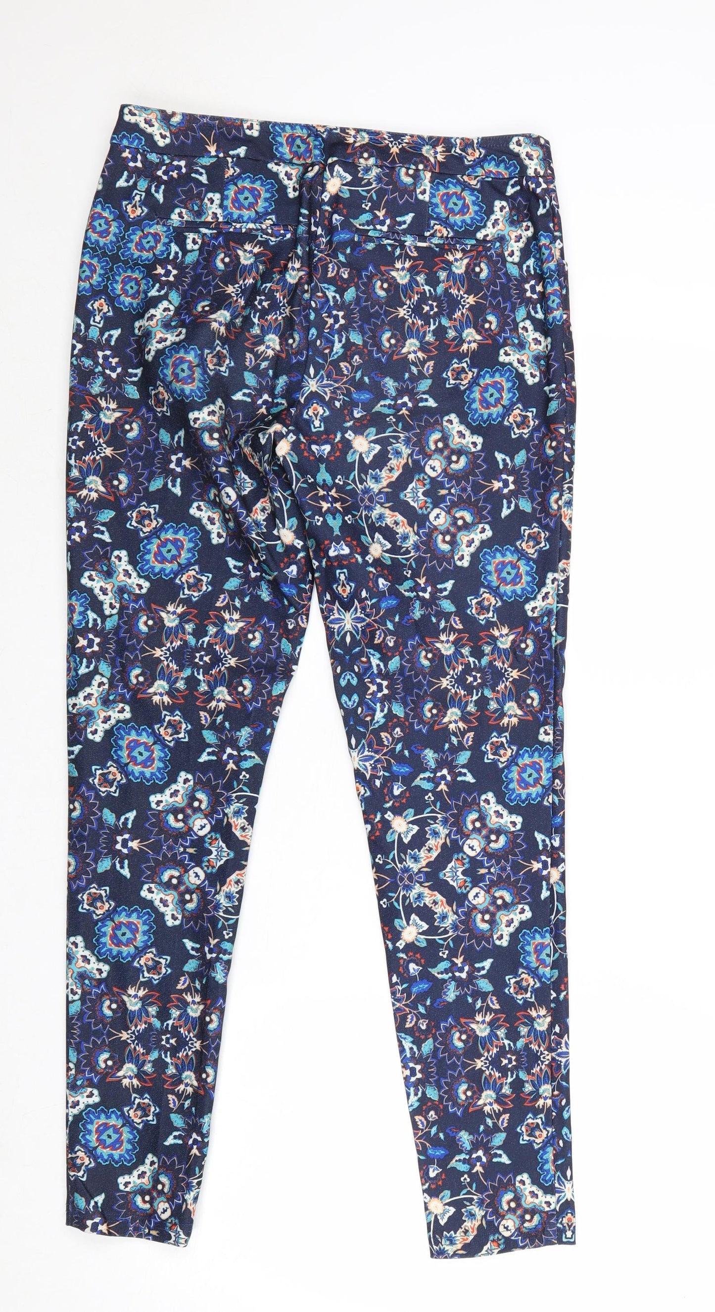 Womens UK Size 10 New Look Regular Fit Chino Blue Trousers