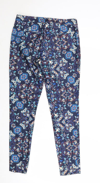 Womens UK Size 10 New Look Regular Fit Chino Blue Trousers