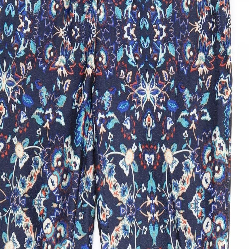 Womens UK Size 10 New Look Regular Fit Chino Blue Trousers