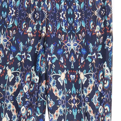 Womens UK Size 10 New Look Regular Fit Chino Blue Trousers