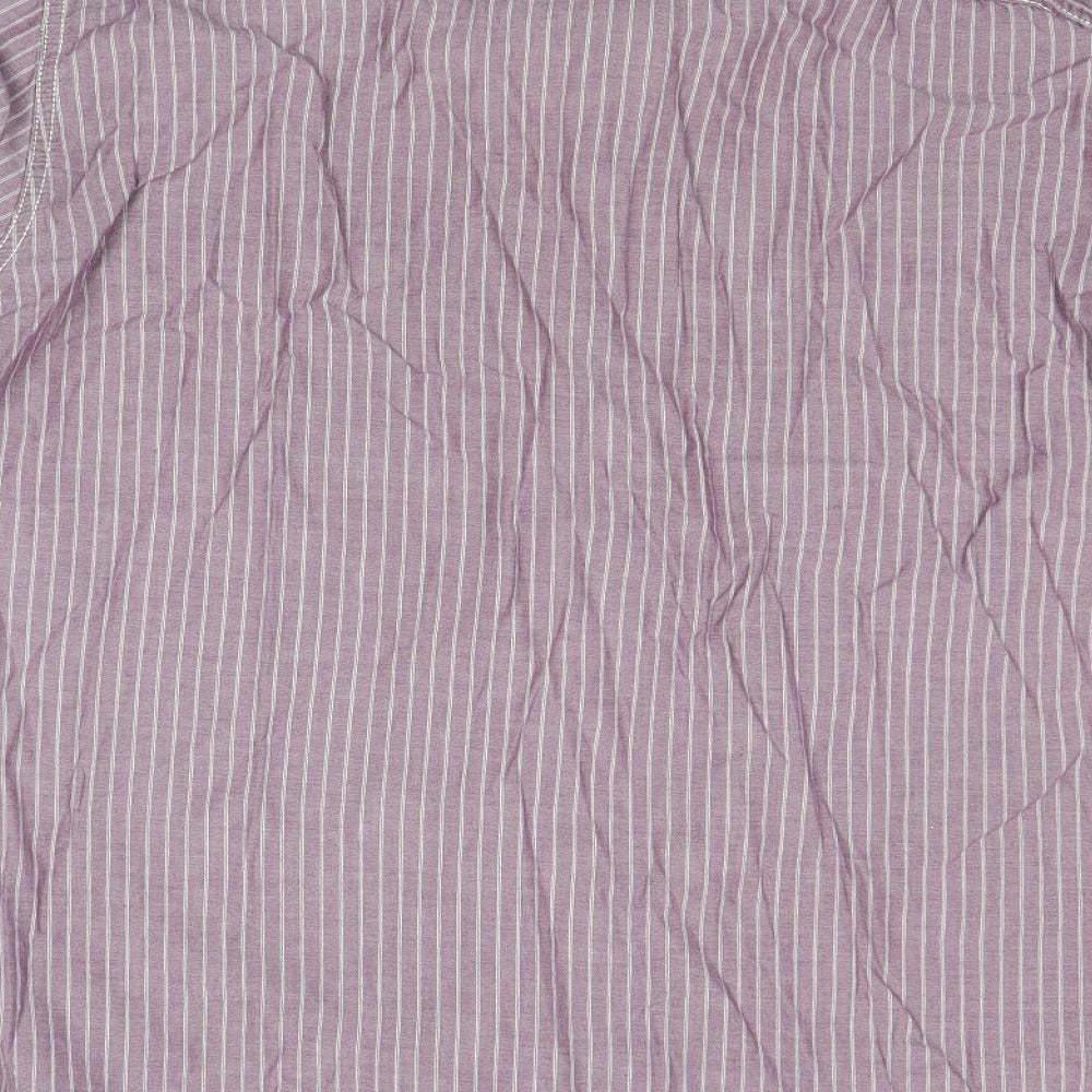 Mens UK Size L Marks and Spencer Purple  Button-Up Long Sleeve Casual Shirt
