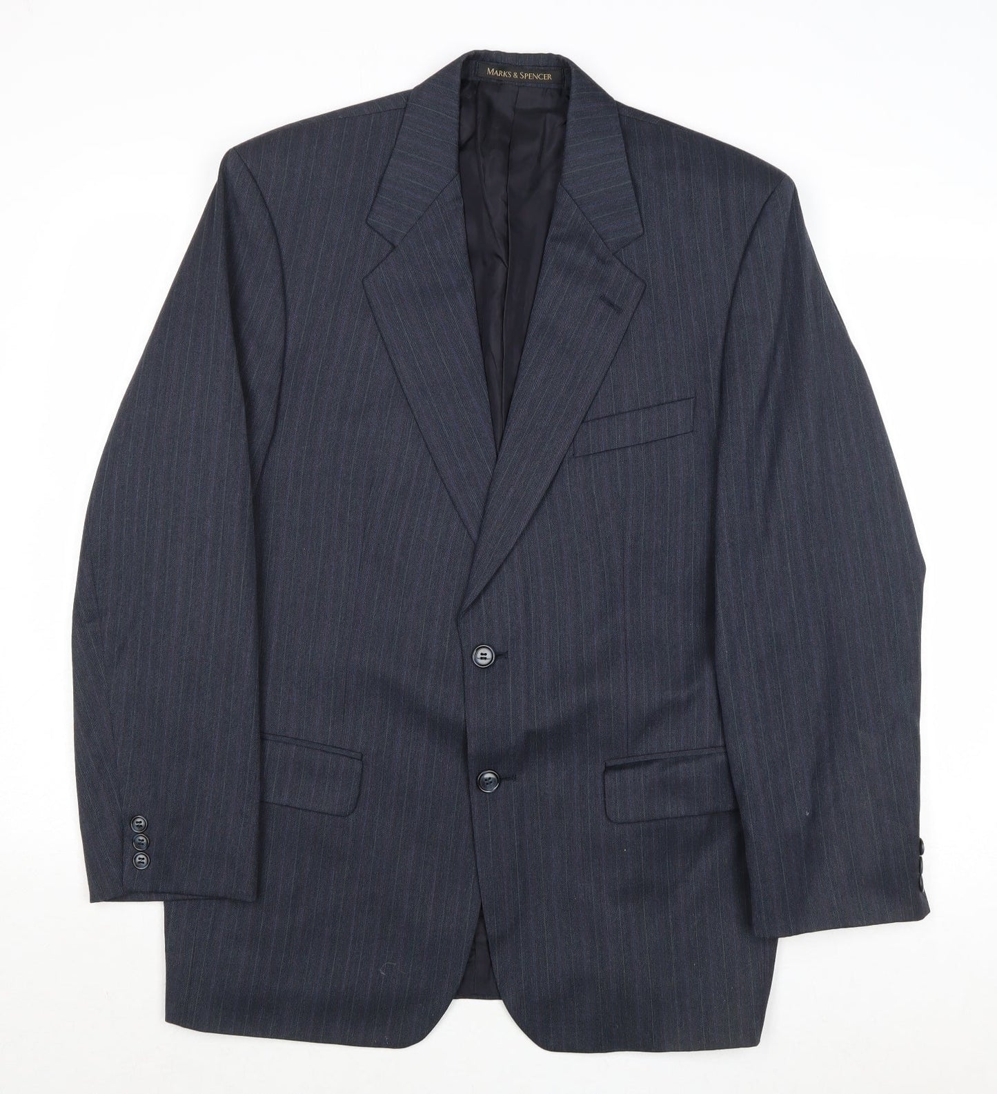 Mens UK Size 40 Marks and Spencer Regular Blue Suit Jacket
