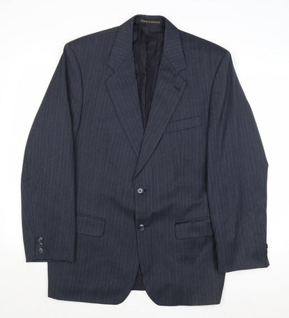 Mens UK Size 40 Marks and Spencer Regular Blue Suit Jacket