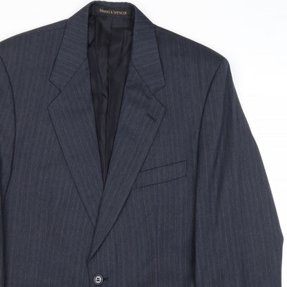 Mens UK Size 40 Marks and Spencer Regular Blue Suit Jacket