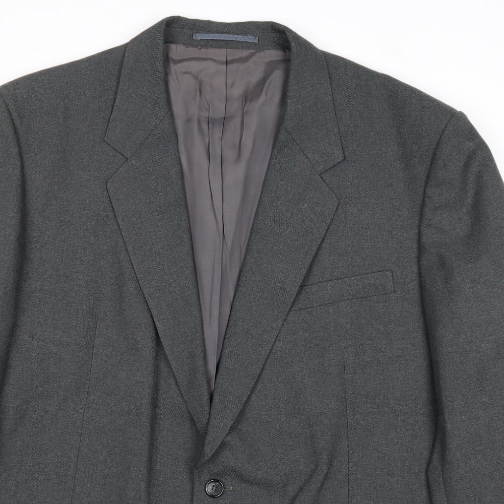 Warteks Mens Grey Polyester Jacket Suit Jacket Size 44 Regular